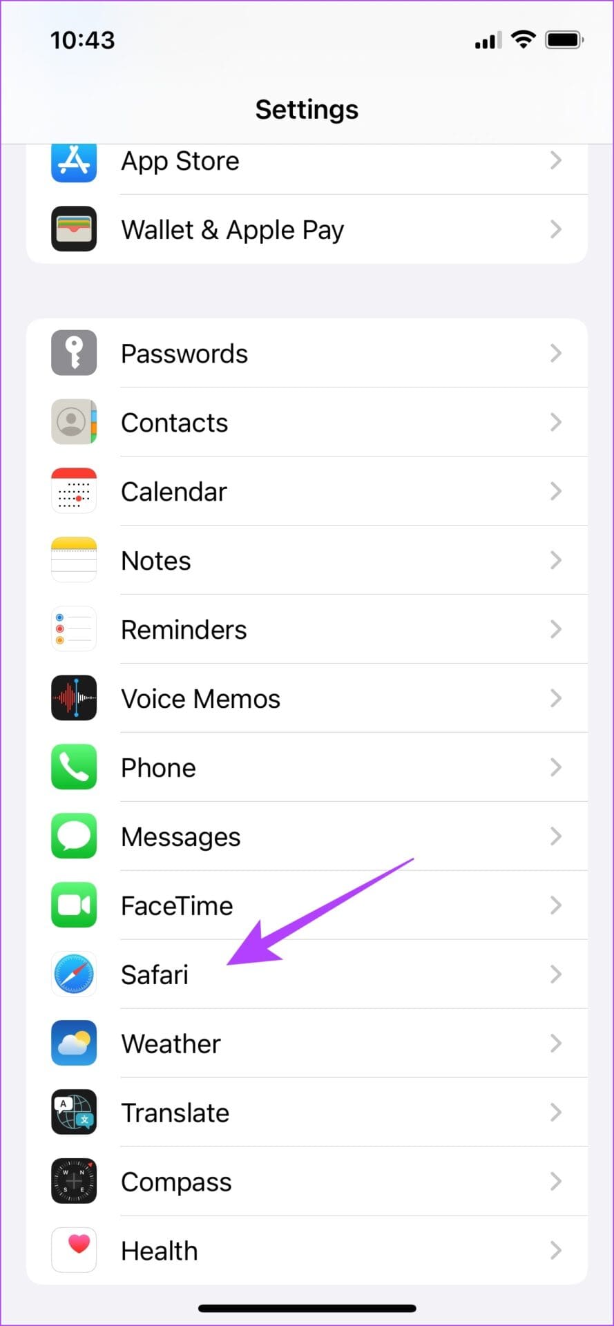 Open Safari