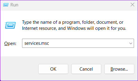 Open Services on Windows 11