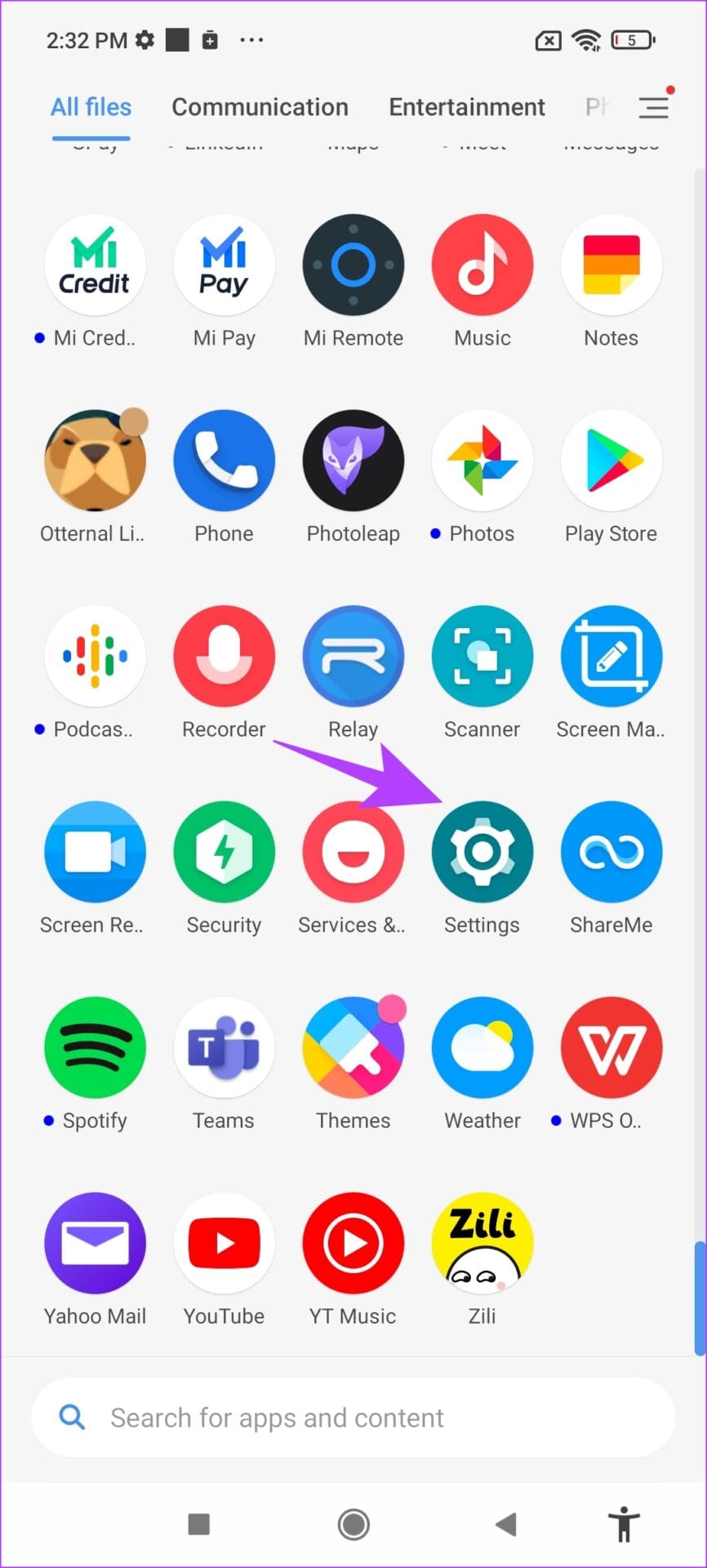 Open Settings Android