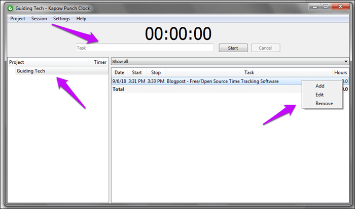 Open Source Time Tracking Software 3