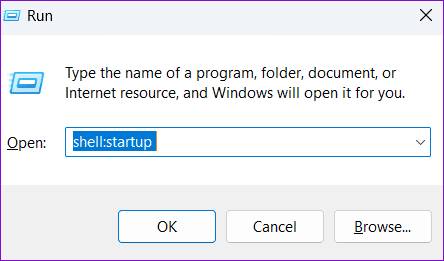Open Startup Folder in Windows 11