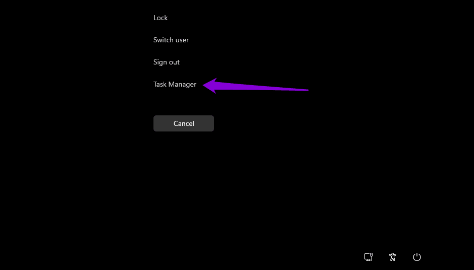 Open Task Manager on Windows