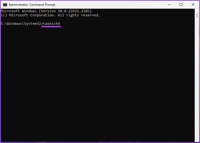 Type the below command and hit Enter