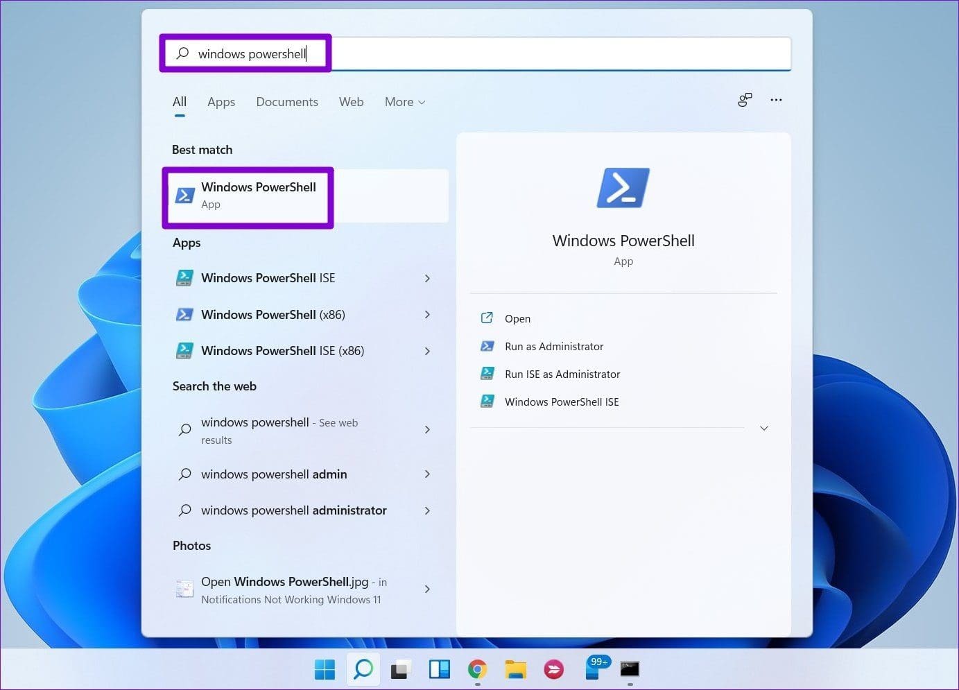 Open Windows Power Shell