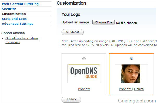 Open Dnscustomization1