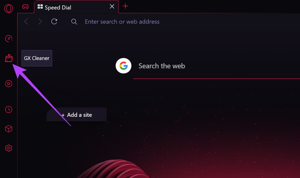 Click on GX Cleaner