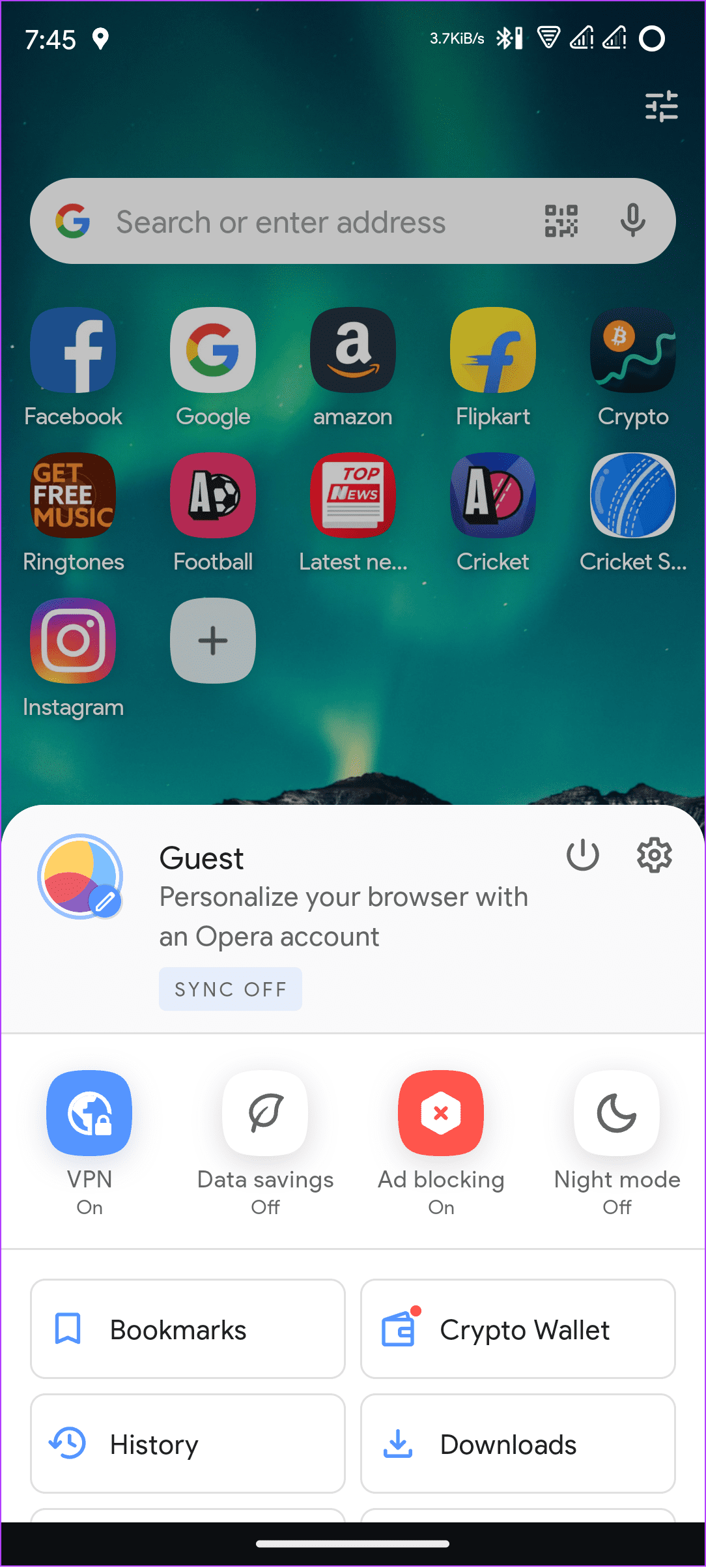 Opera browser