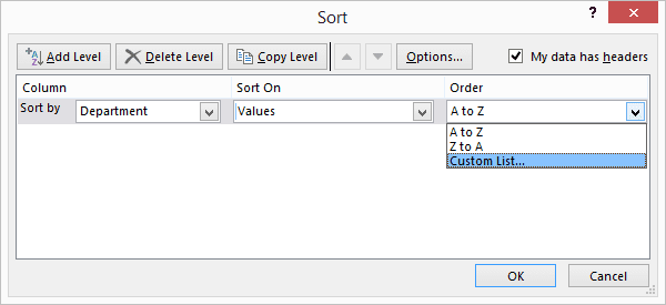 Order By Custom List