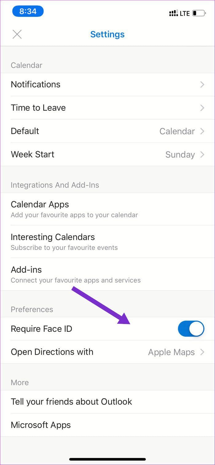 Outlook Privacy Option