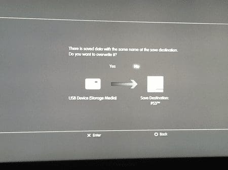 Overwrite Save File