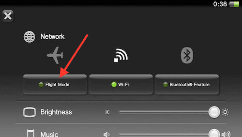 Ps Vita Enable Flight Mode