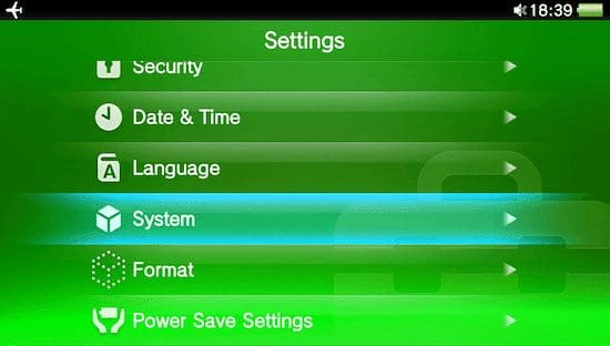 Ps  Vita  Unity  System  Menu