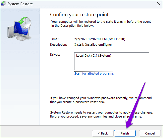 Perform System Restore