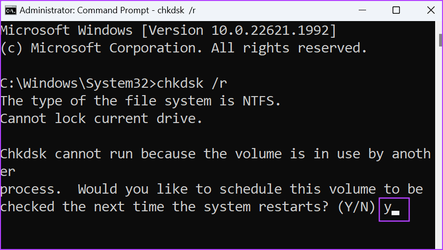Perform a CHKDSK Scan 2