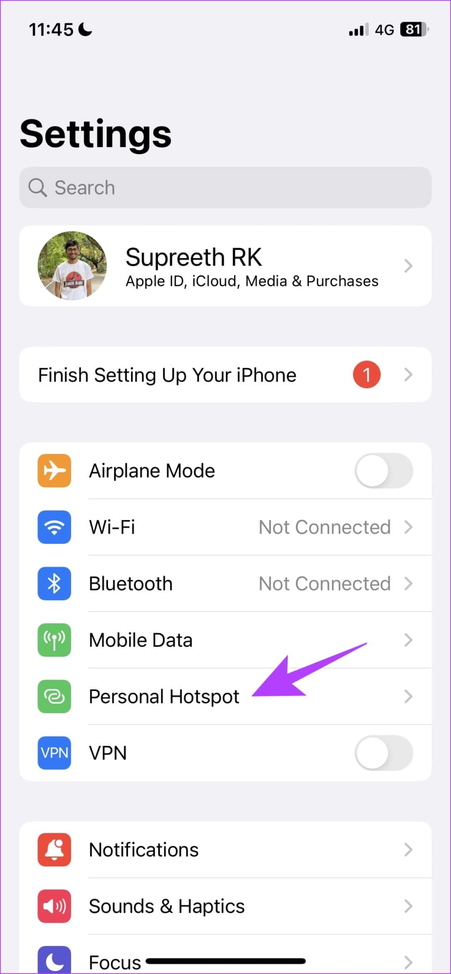 Personal Hotspot