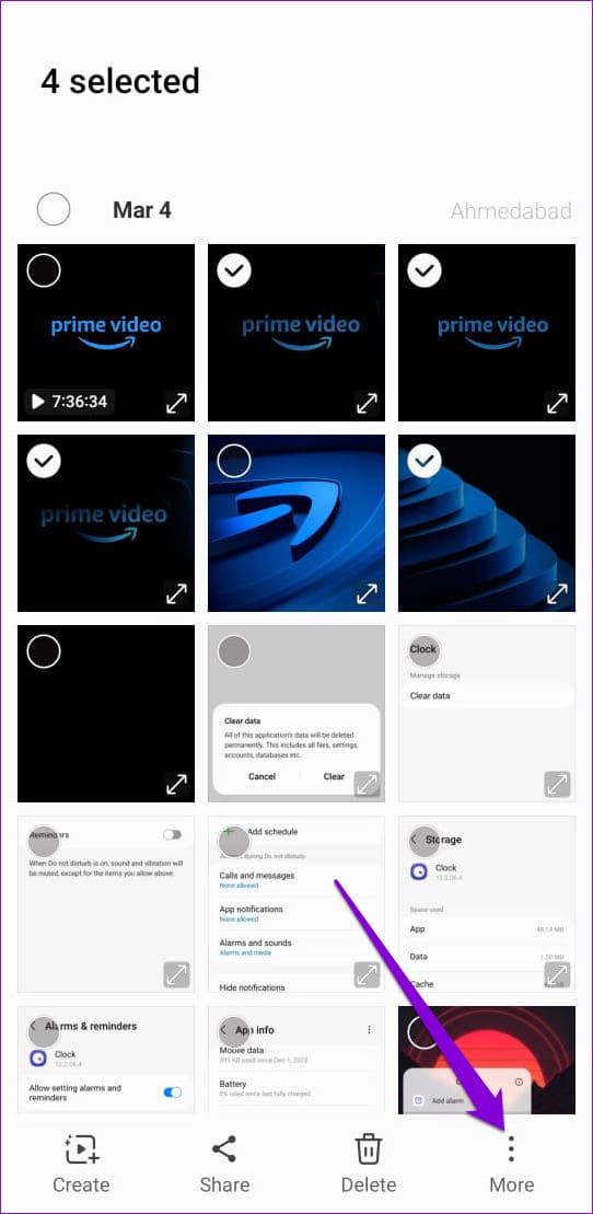 Photo Options in Samsung Gallery