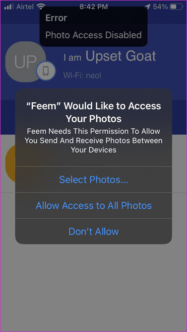 Photos Privacy Options on i Phone 5