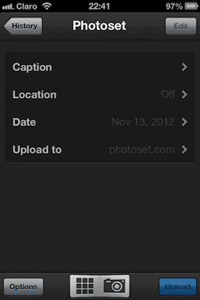 Photoset Options