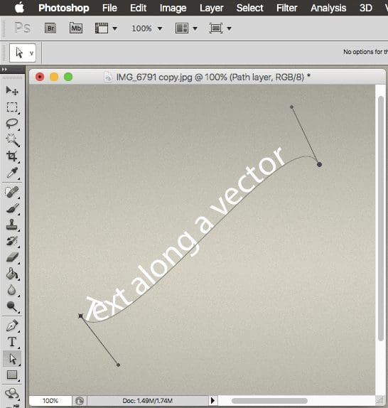 Photoshop Text Vector Path Edit 1