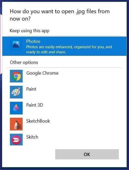 Pick a New Default App