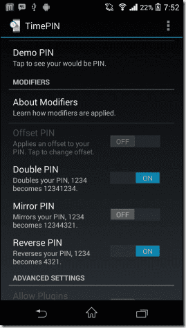 Pin Preference