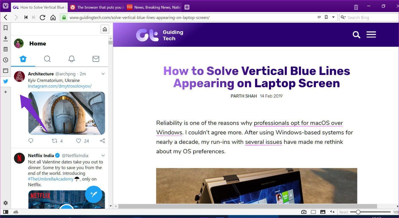 Pin Tabs In Sidebar