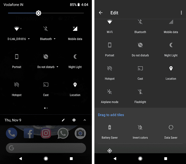 Pixel2 Quick Setting