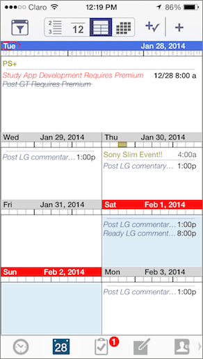 Pocket Informant Calendar Week