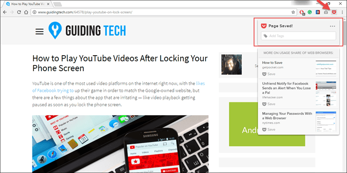 Pocket For Chrome
