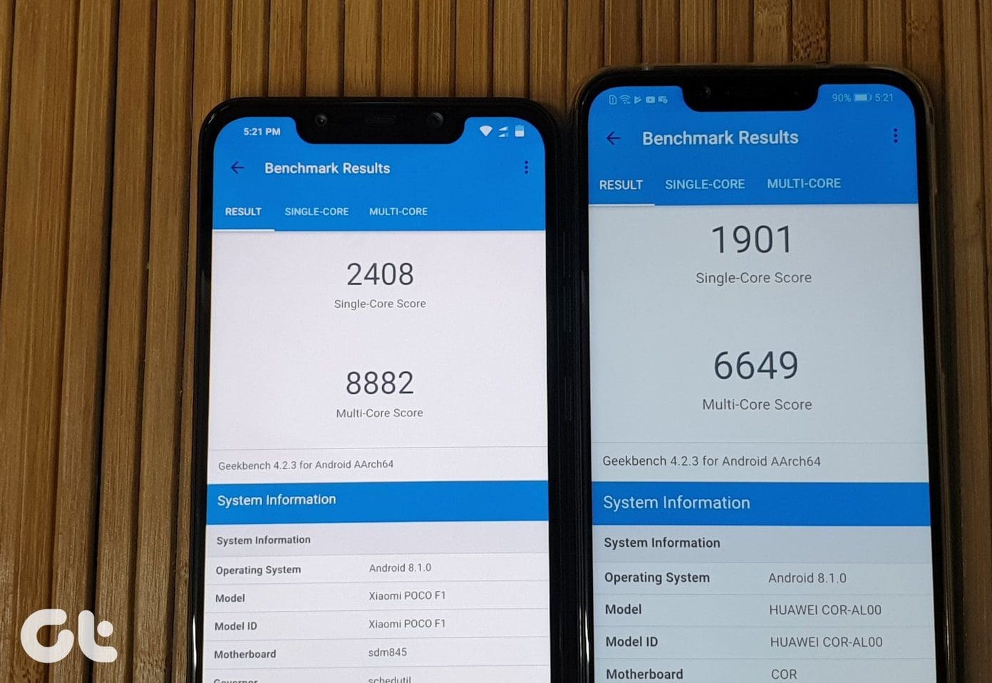 Poco F1 Vs Honor Play Benchmarks