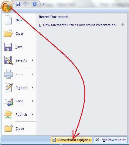 Power Point Options