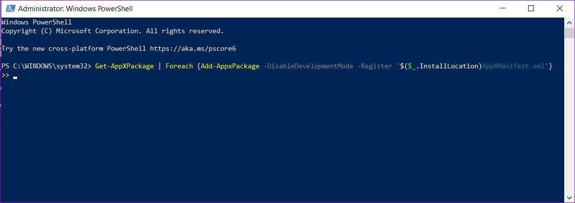 Power Shell Window