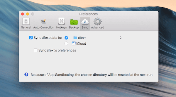 Preferences Sync