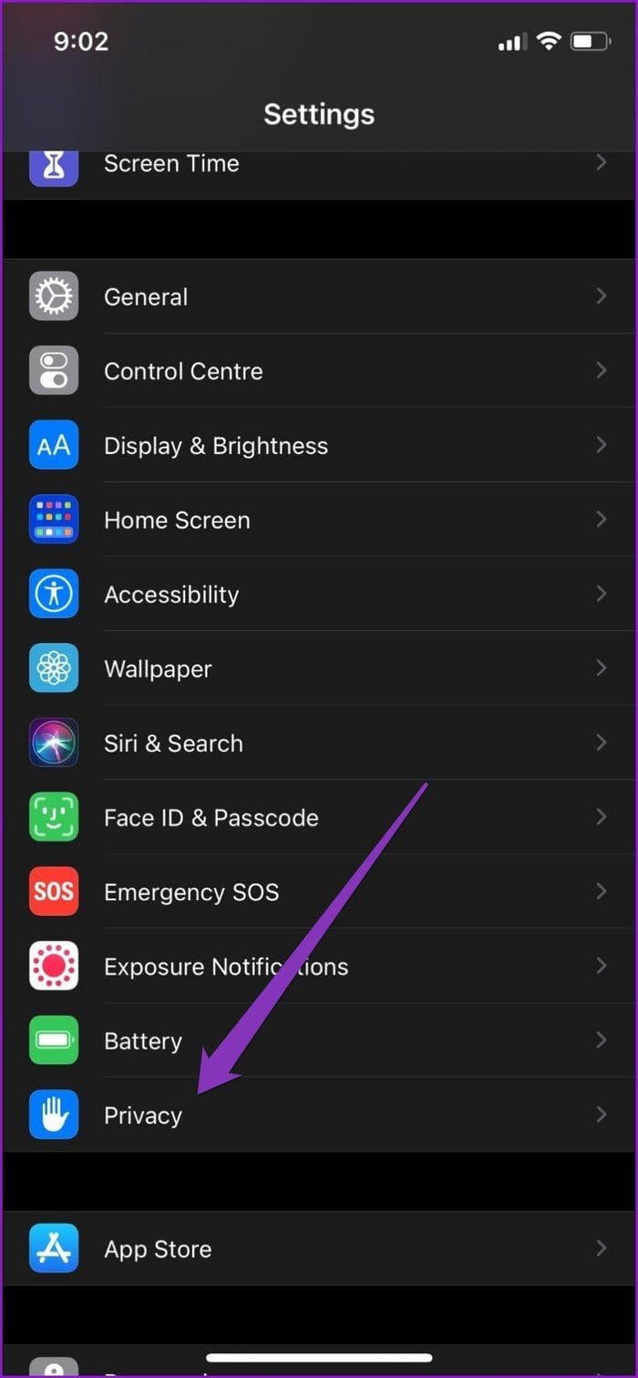 Privacy Settings in i Phone