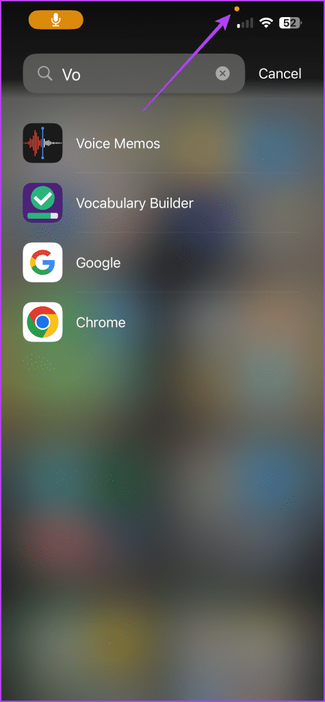 Microhone Privacy indicator on iOS