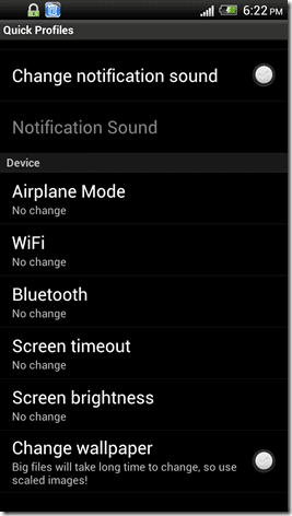 Profile Changer For Android 6