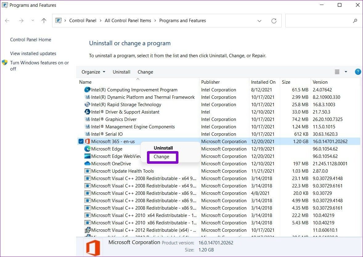 Program and Features
