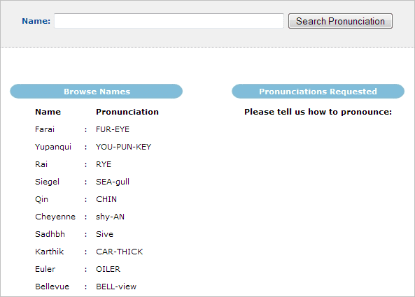 Pronounce Names