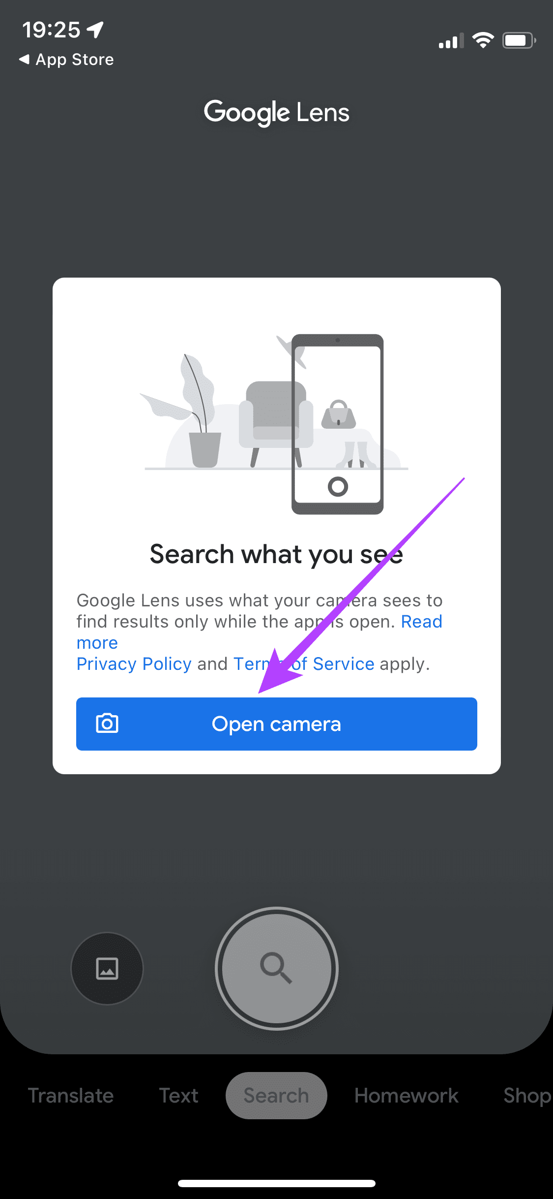 open camera