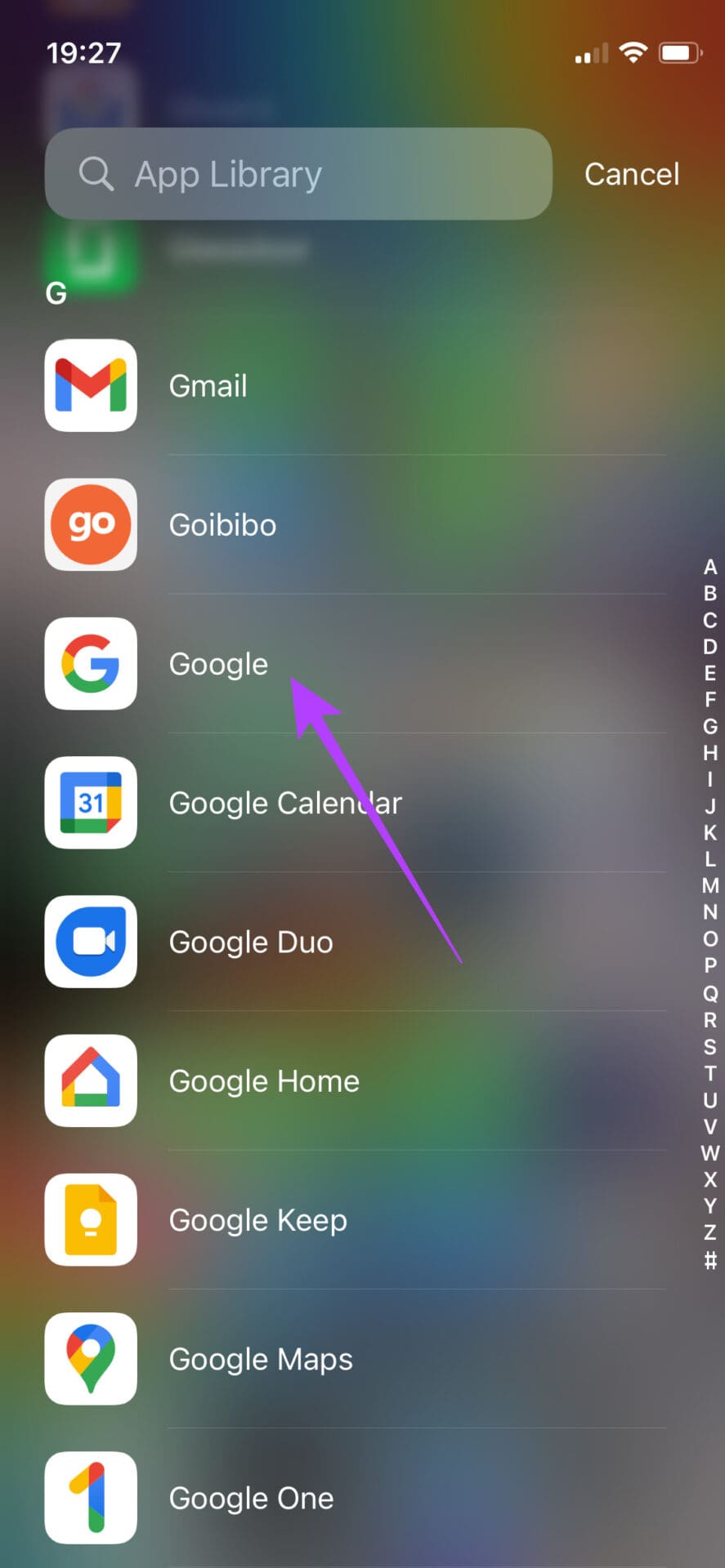 Google app on iPhone