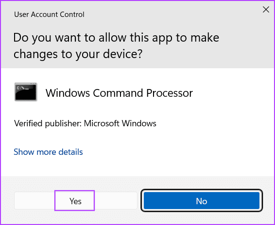 user account control window