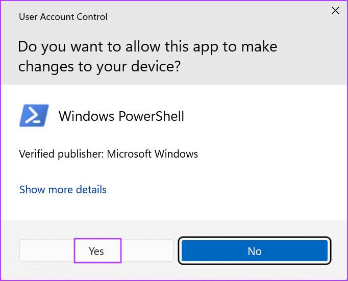 user account control window
