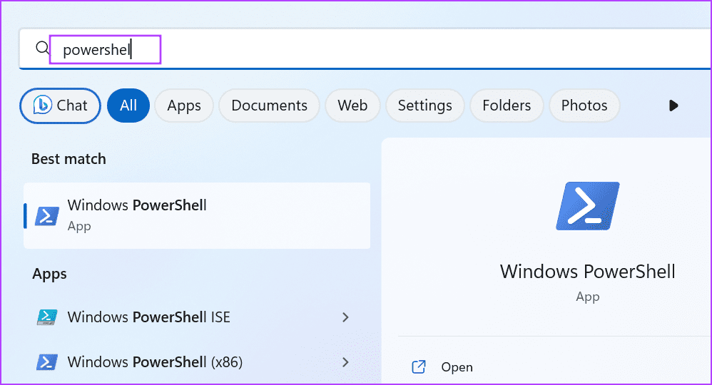 start menu