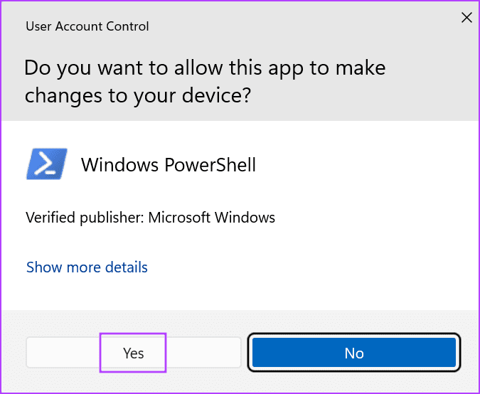 user account control window