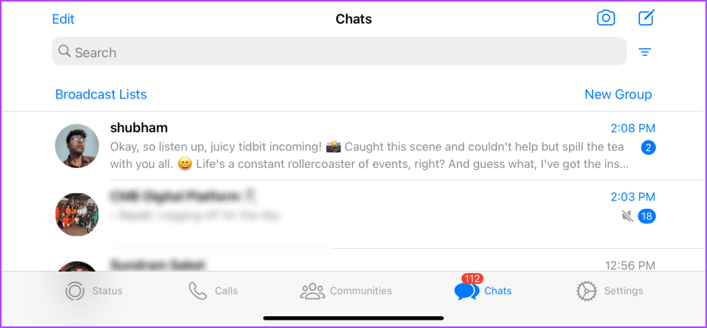 Reading Long WhatsApp message in Landscape Orientation on iPhone