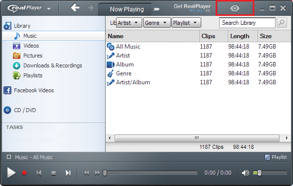 Real Player Interface