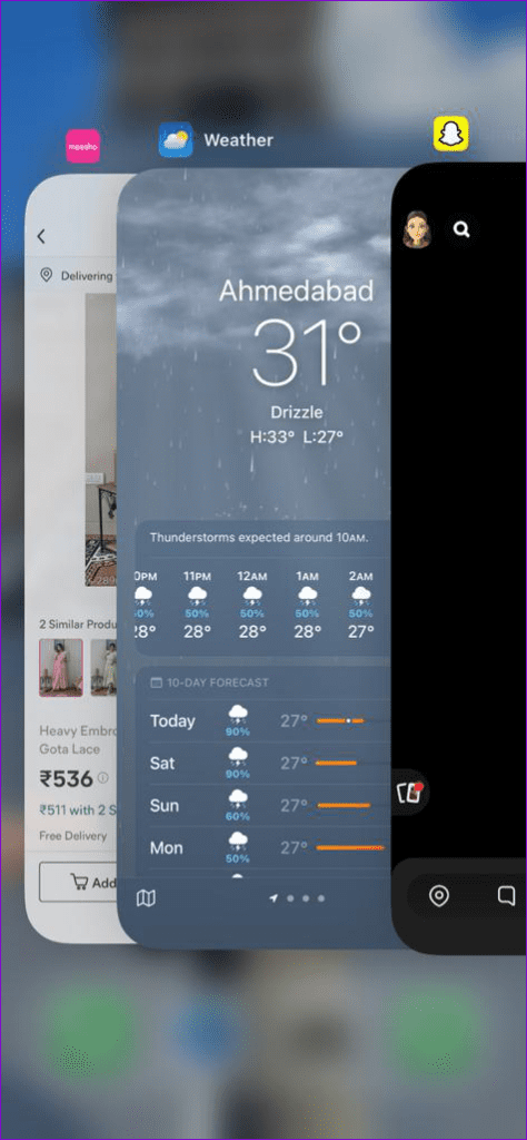 Recent Apps on iPhone