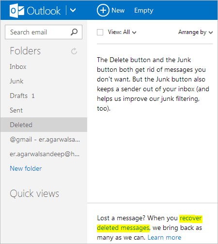 Recover Deleted Messages Link