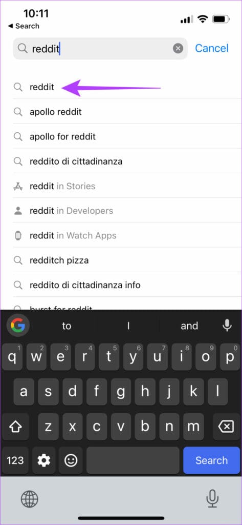 search for reddit