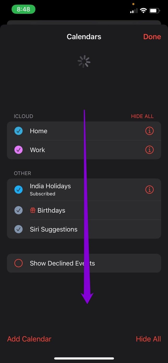 Refresh Calendar
